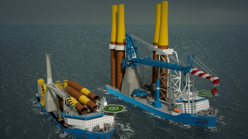 洋上風力の新しい基礎設置船コンセプト「VERticale」