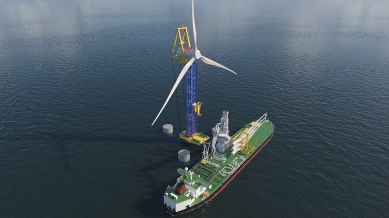 RWEが洋上風車の自立型クレーンシステム開発を支援
