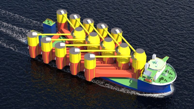 積み重ねて運搬出来る大型浮体式基礎がABSの基本設計承認を取得