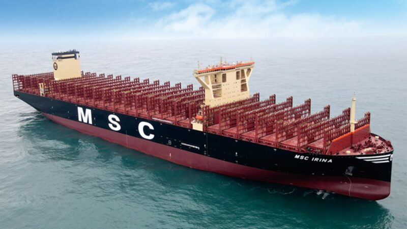 世界最大のコンテナ船「MSC IRINA」24,346TEU