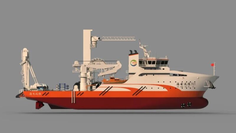 SOV船にケーブル敷設設備を搭載した多機能運用保守船の建造開始