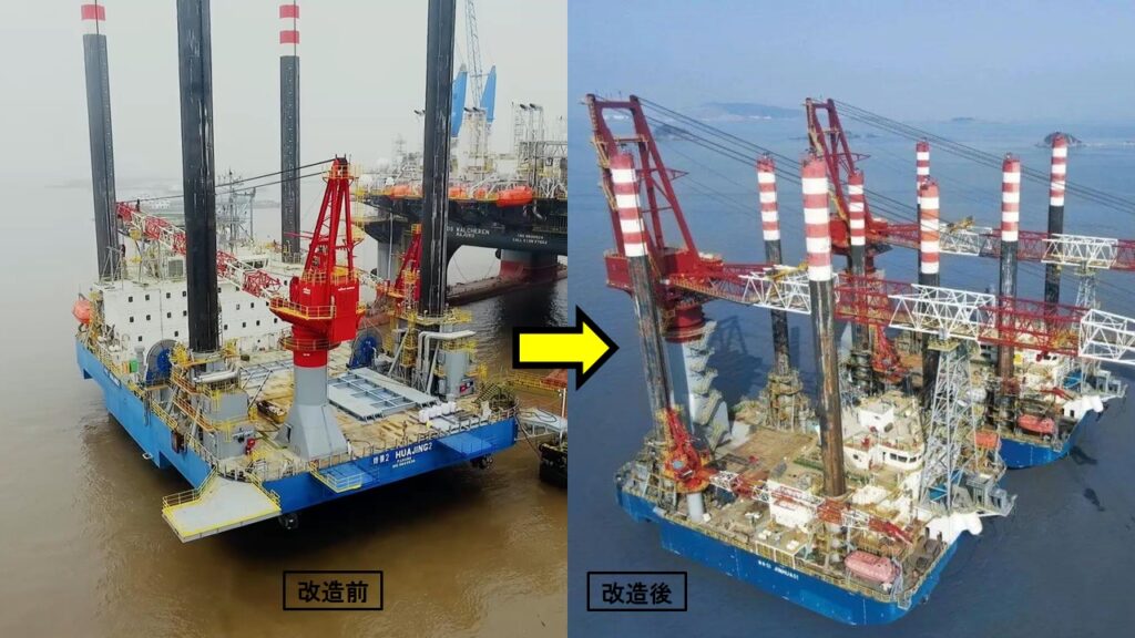 揚程を大幅に増強したSEP船で8.5MW風力タービン設置