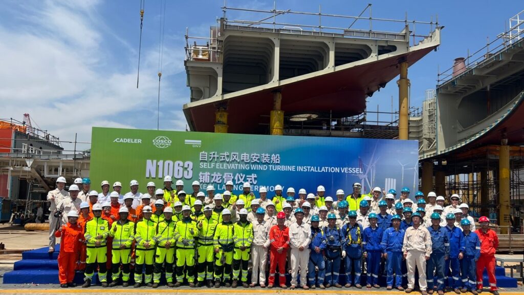 Cadeler1隻目のX-class SEP船の起工式