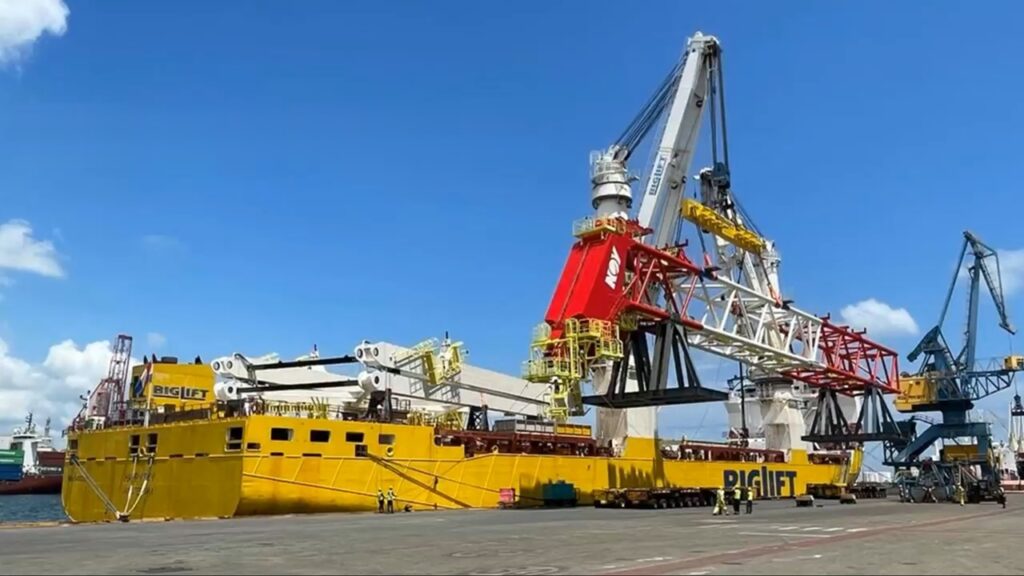 SEP船「Wind Orca」のアップグレード部材が韓国を出港