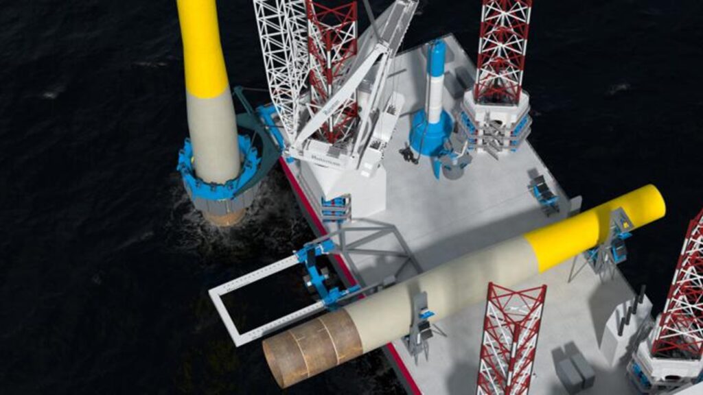 新造SEP船にHuisman製モノパイル設置関連機材を納入