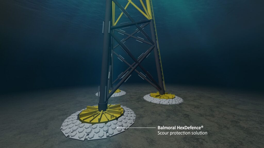 モノパイルの洗掘保護「HexDefence」をジャケットへ展開