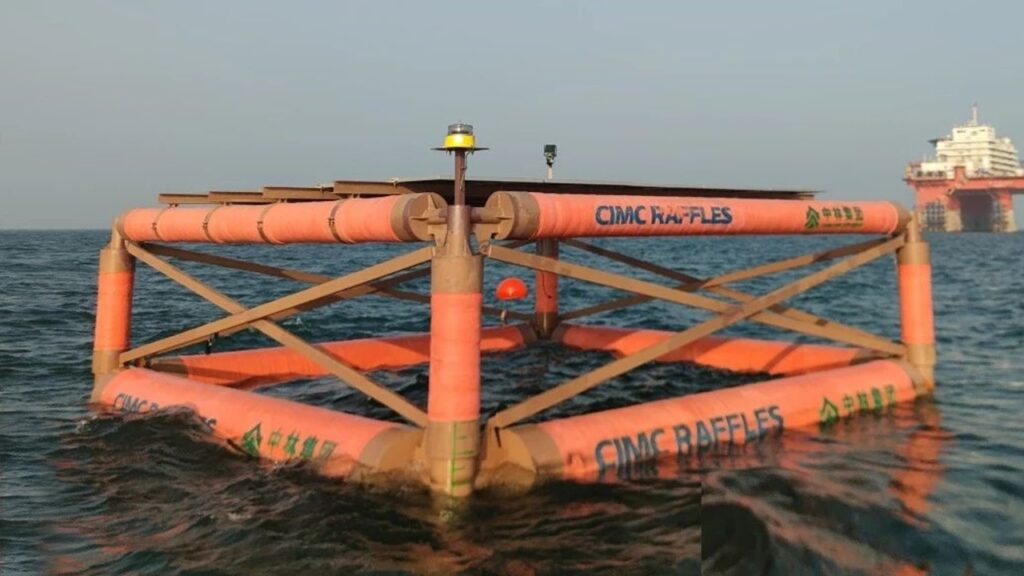 竹ベースの新素材を使用した浮体式太陽光発電プラットフォーム