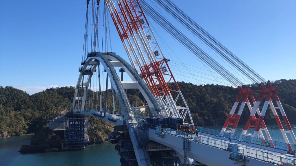 女川町出島架橋工事WEB LIVE配信放映動画を公開