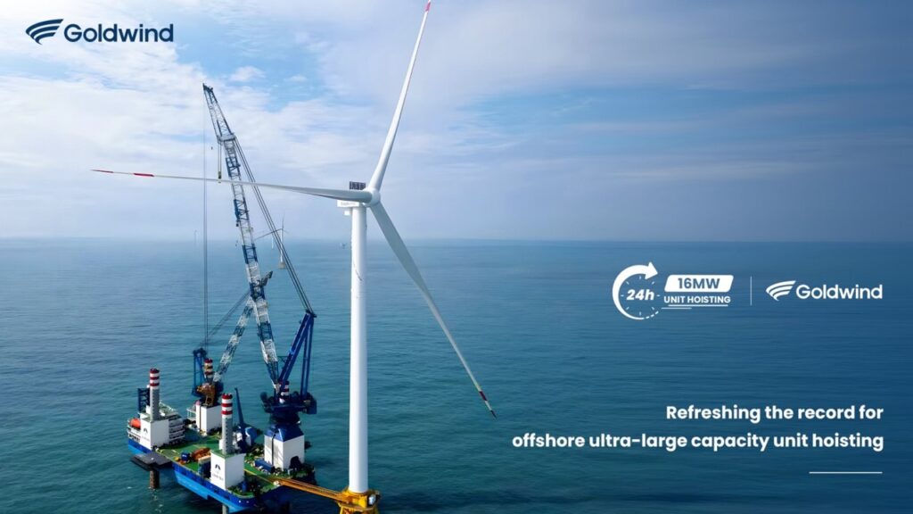 異次元の施工速度、16MWの風力タービンを24時間で設置