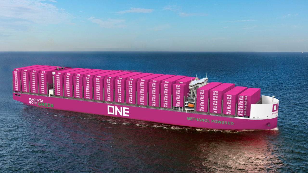 ONEがメタノール2元燃料コンテナ船12隻の建造契約を発表
