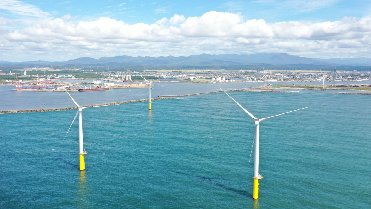 日本の洋上風力発電導入量　2023年末時点で187.7MW