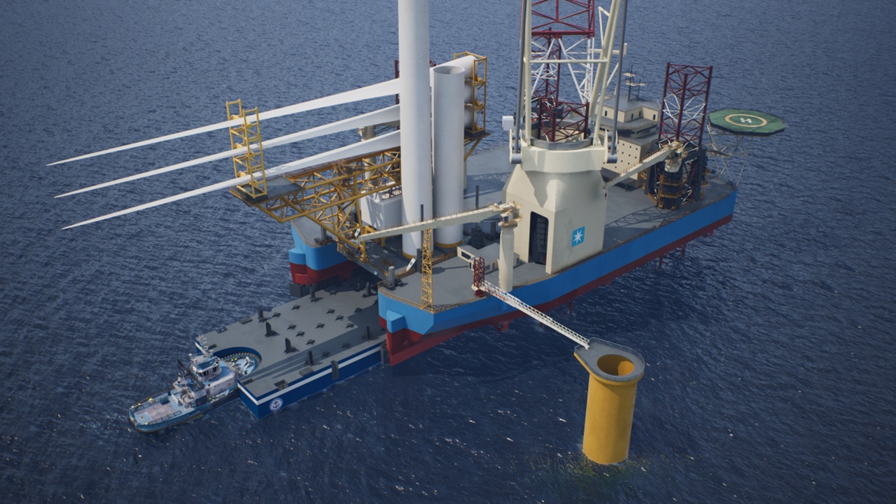 MaerskのSEP船専用バージとタグボートを建造