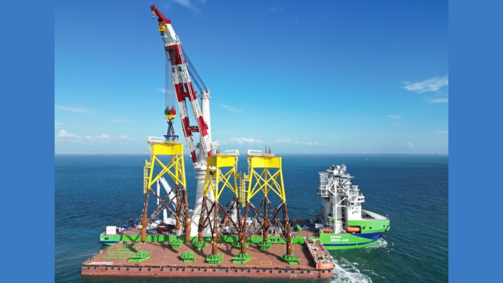 台湾の中能洋上風力で全31基のジャケット基礎設置完了