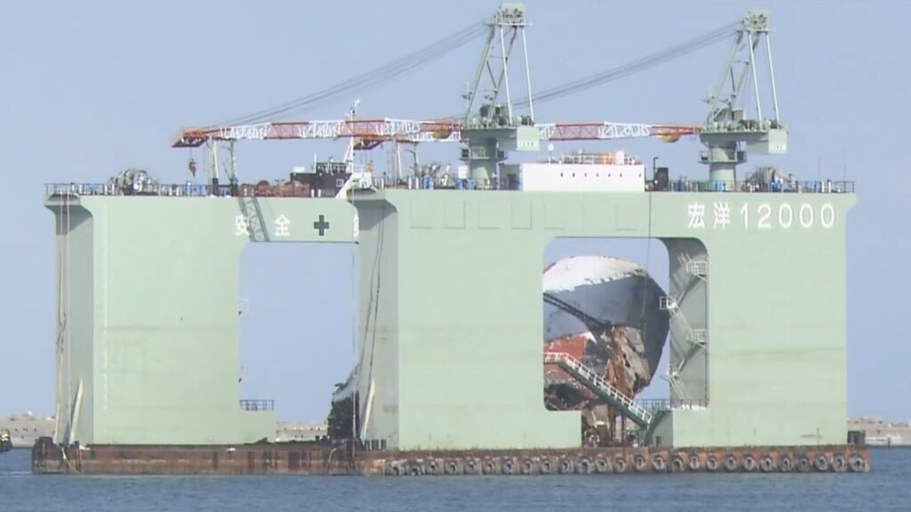 「クリムゾンポラリス」の撤去完了時期は5月中旬に遅れる見通し