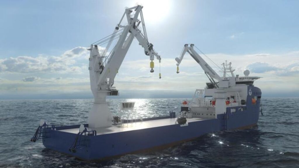 Huismanが東洋建設の自航式ケーブル敷設船にクレーン2基納入
