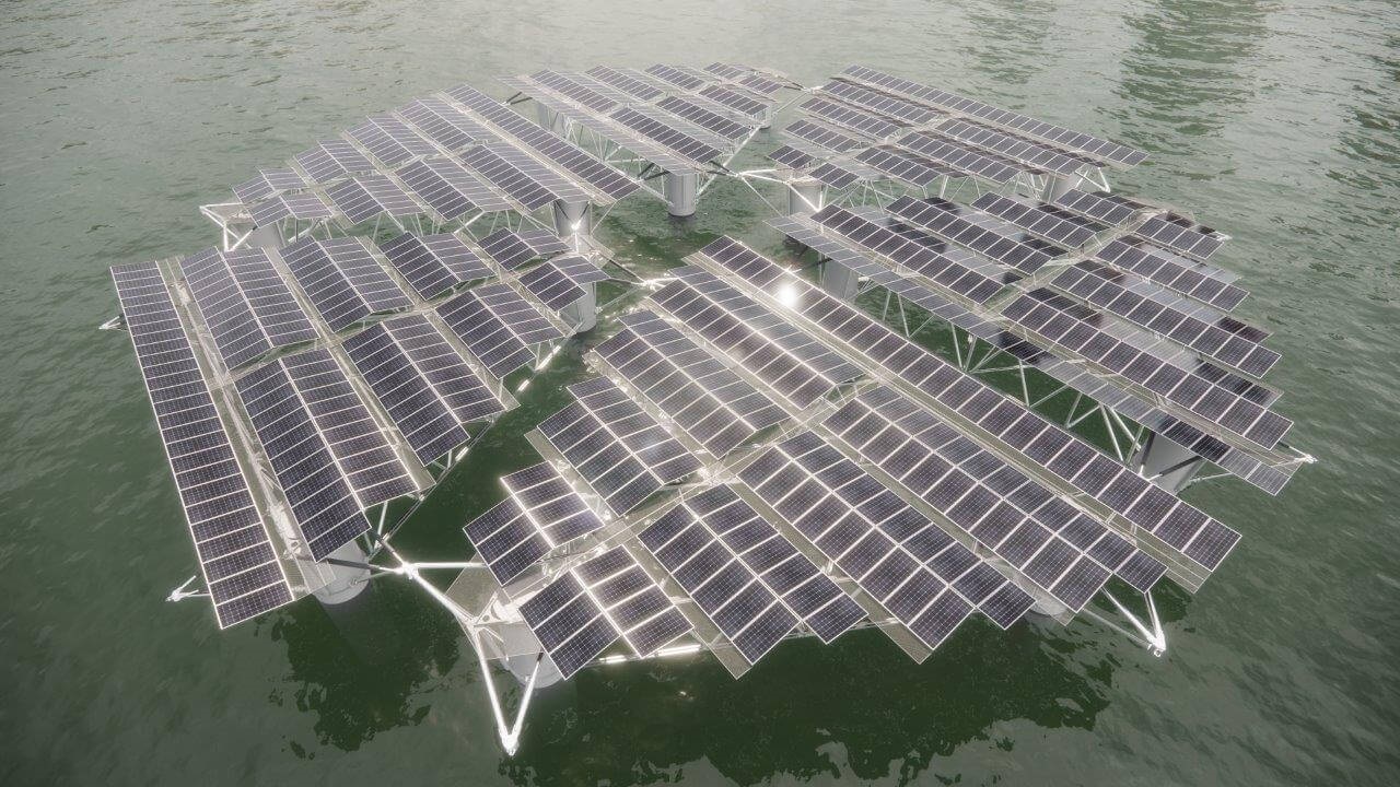 オランダの洋上風力発電所内に浮体式洋上太陽光発電システム設置予定