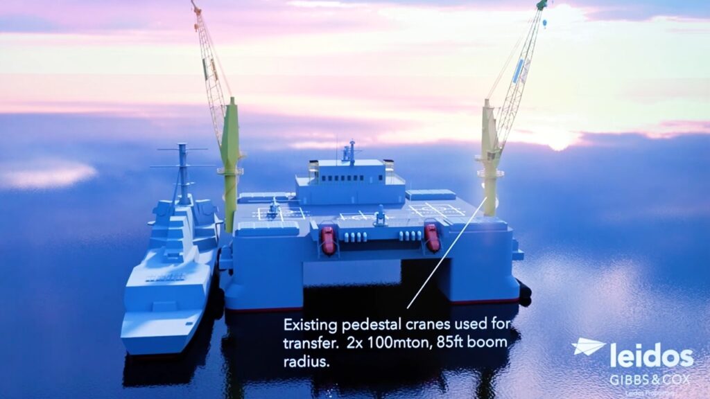 石油リグを移動式ミサイル防衛および補給基地に変換