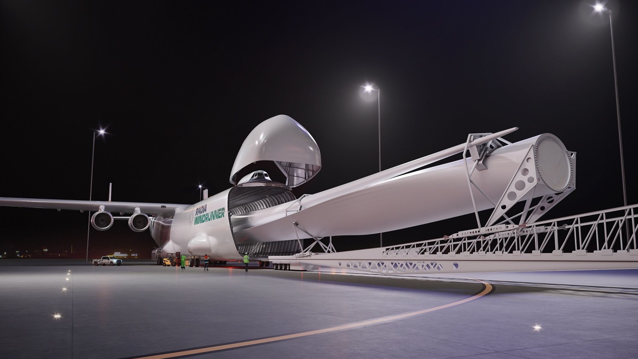 最大長さ105mの風力タービンブレードを運ぶ巨大航空機の開発