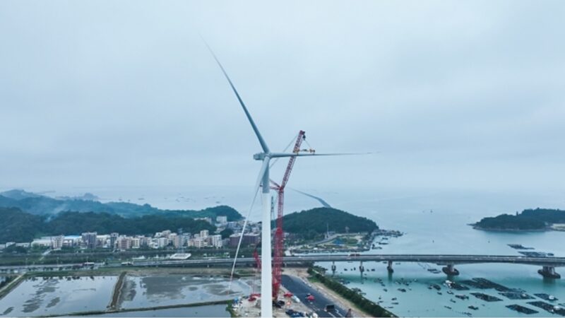中国東方電気が18MWの洋上風力タービンを沿岸試験基地に設置