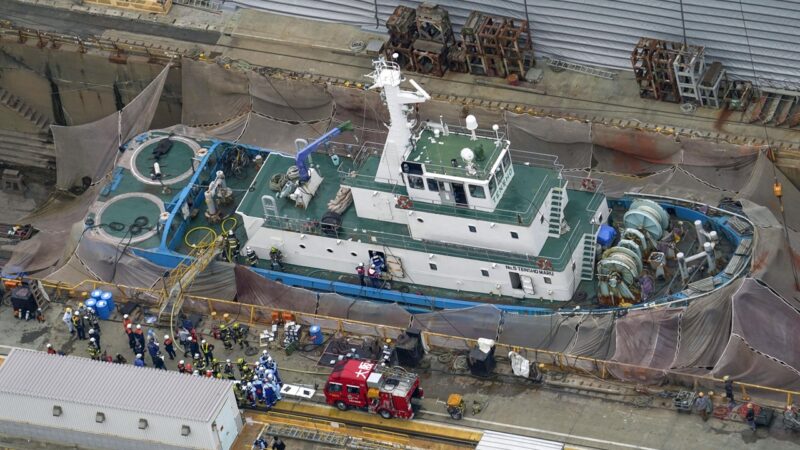 大阪の造船所でドック中の「第五天翔丸」爆発事故、7人病院搬送