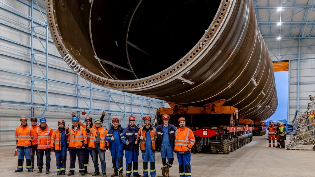 米国「Empire Wind 1」向けとなる最初のモノパイル製造