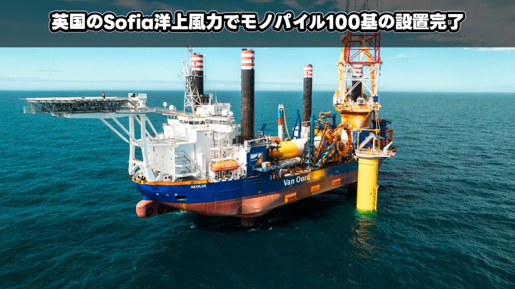 英国のSofia洋上風力でモノパイル100基の設置完了