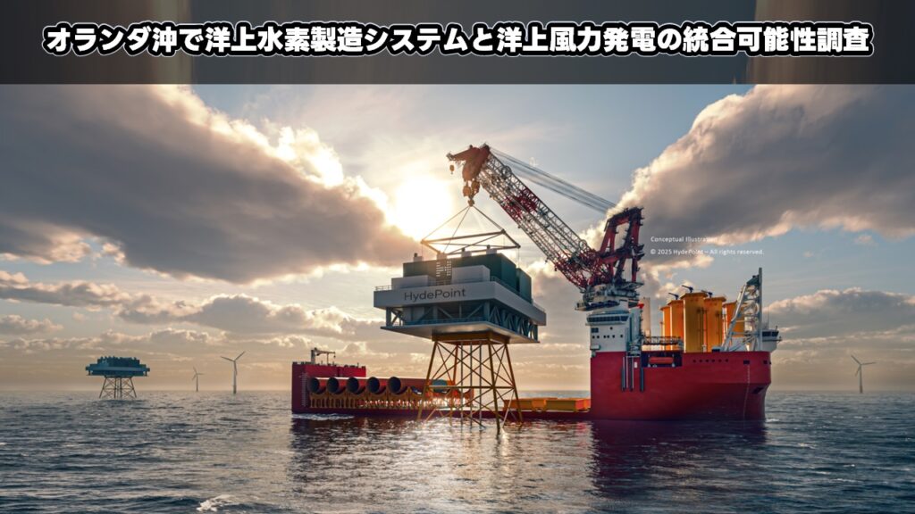 オランダ沖で洋上水素製造システムと洋上風力発電の統合可能性調査