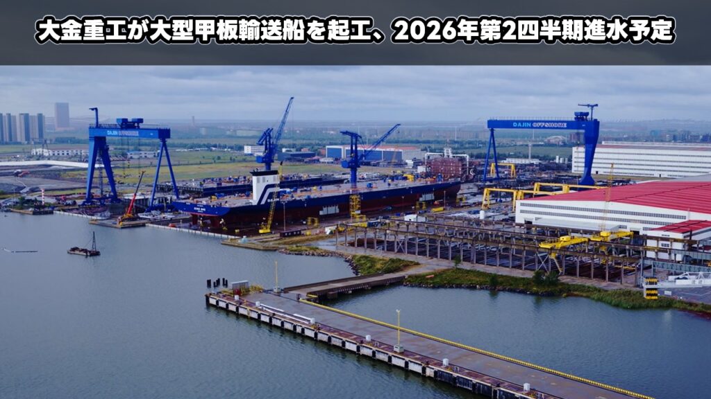 大金重工が大型甲板輸送船を起工、2026年第2四半期進水予定