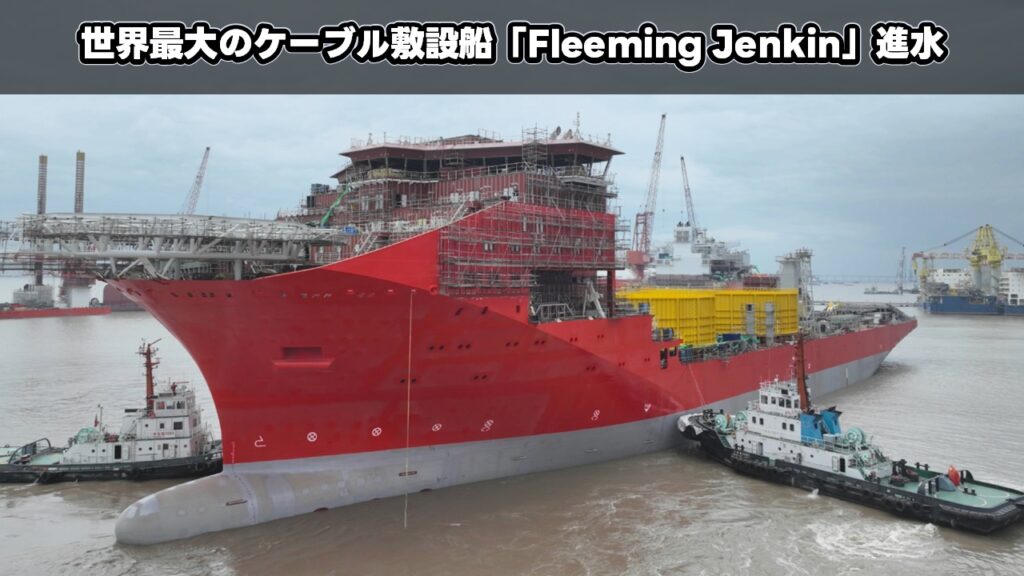 世界最大のケーブル敷設船「Fleeming Jenkin」進水