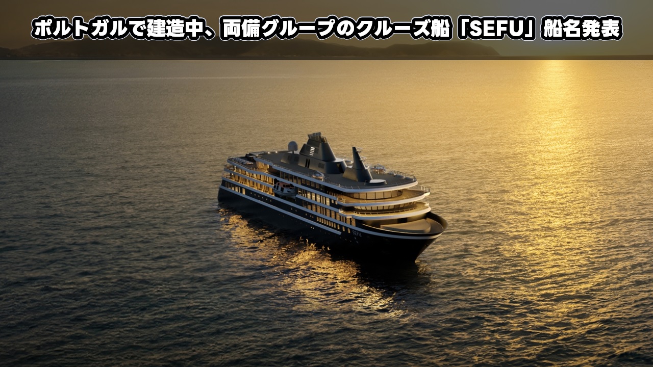 ポルトガルで建造中、両備グループのクルーズ船「SEFU」船名発表