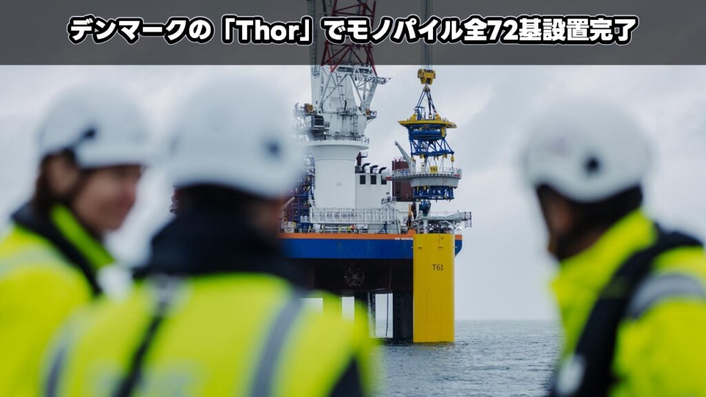 デンマークの「Thor」でモノパイル全72基設置完了