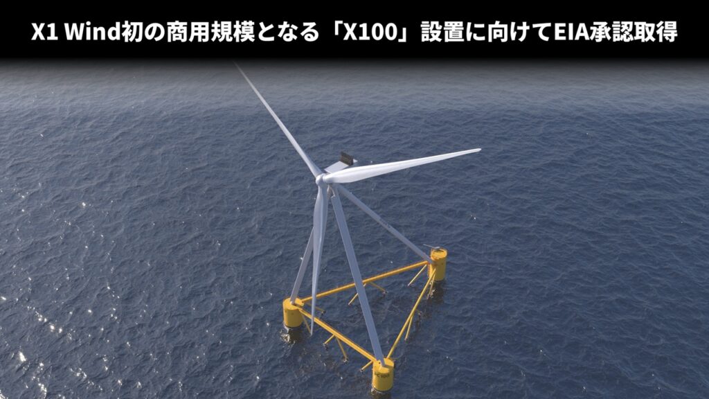 X1 Wind初の商用規模となる「X100」設置に向けてEIA承認取得